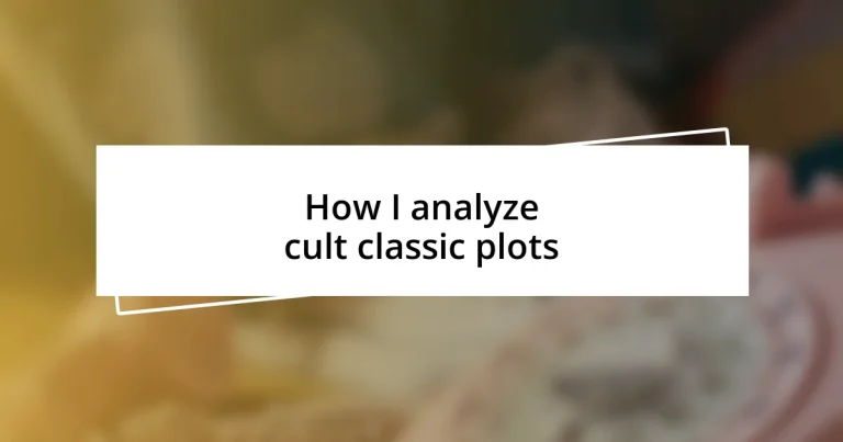 How I analyze cult classic plots